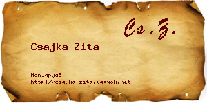 Csajka Zita névjegykártya